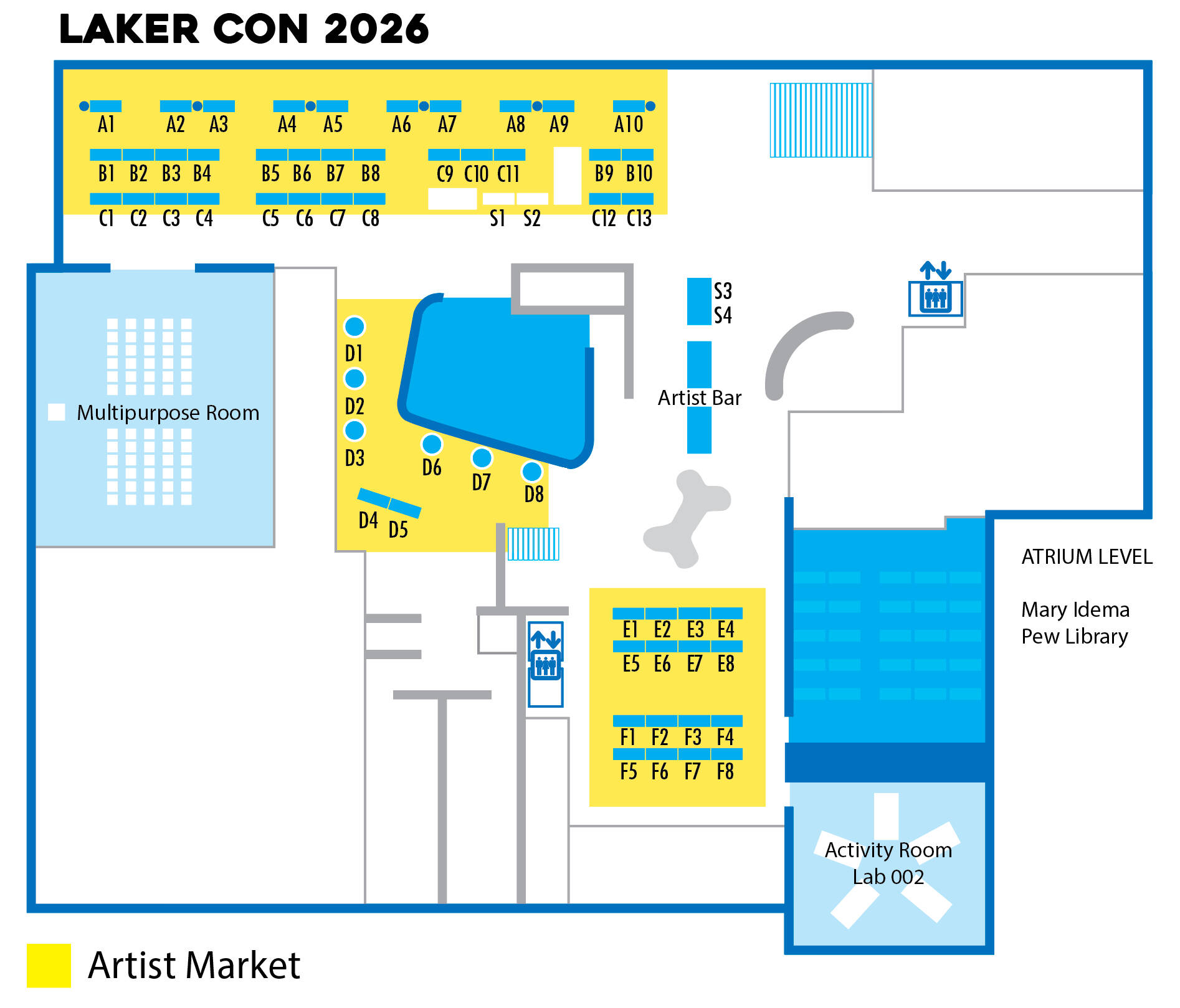 Artist Market floor map